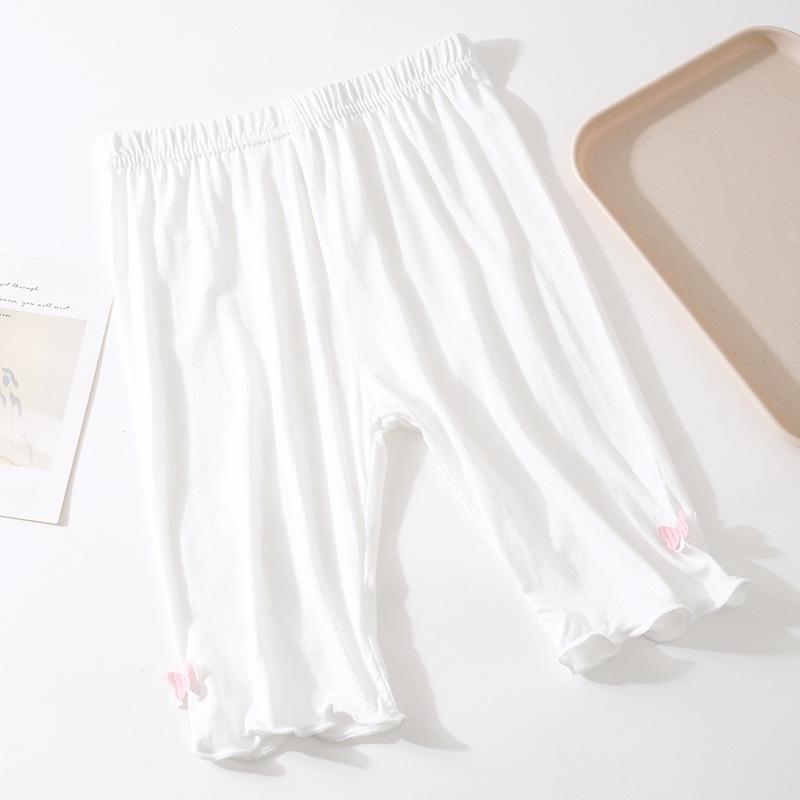 Girls' Summer Mid-Length Modal Leggings - Fashionable and Lightweight Seven-Point Pants for Kids