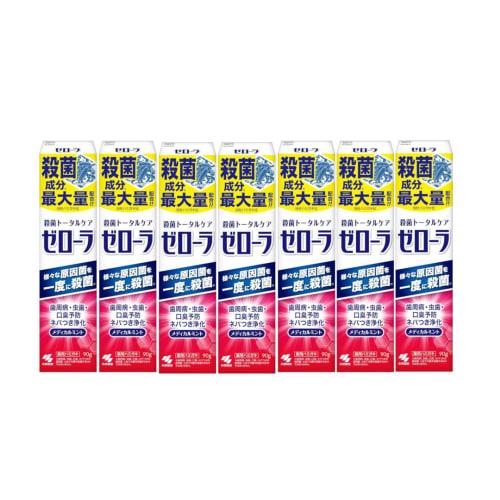 [Set of 7] Zerora Paste, Antibacterial, Total Care, Medicated Toothpaste, 90g x 7, Periodontal Disease Prevention, Medical Mint, Kobayashi Pharmaceuti