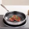 ZISIZ 26cm Stainless Steel Honeycomb Non-Stick Frying Pan