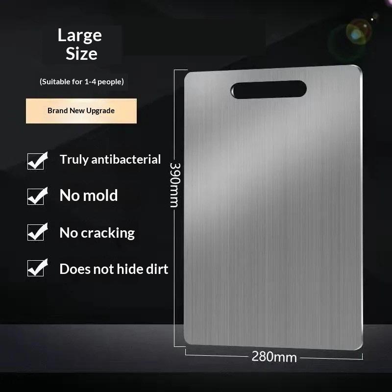 Edelstahlplatte und Schneidebrett Küche Haushalt verdickt doppelseitig Schneidebrett Block Knetbrett
