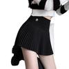 Women's High-Waist Pleated Wool Skirt - Spicy American Style for Autumn/Winter