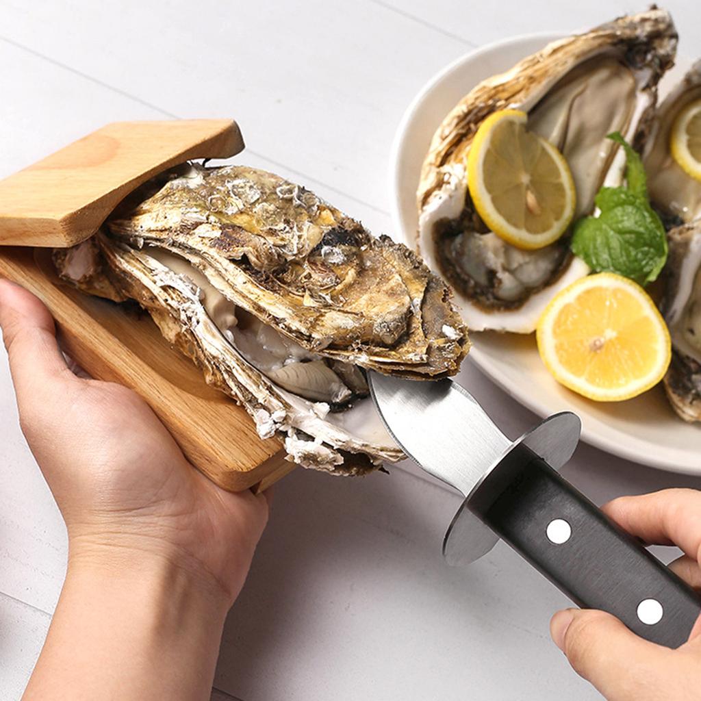 Oyster Shucking Clamp Handguard Seafood Wood Shucking Clamp Oyster Shucking Protector Wood Oyster Shucker Wooden Tools