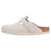 Birkenstock Boston Soft Footbed Suede Leather Narrow Antique White Unisex Sneakers 1027693