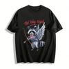 Not Today Cupid Funny Raccoon Cupid Print Casual Top Pure Cotton T-shirt