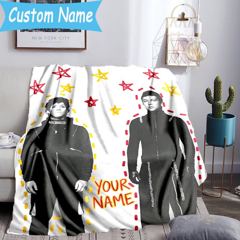 Custom Name Twenty One Pilots Music Evolution Flannel Blanket, Use for Birthday/Holiday Gift, Soft Blanket for Sofa/Bed/Camping/Office, Home Decor