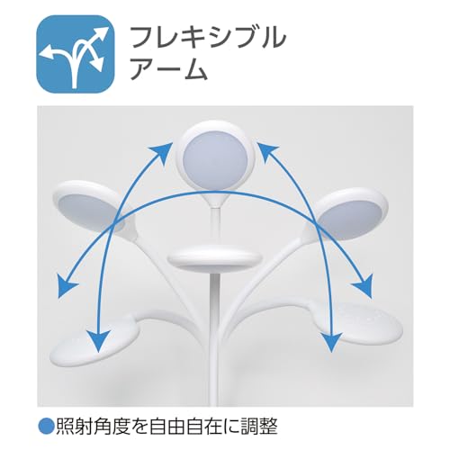 ELPA LED Desk Light, High Color Rendering, AS-LED13(W)
