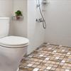 10cm*10cm/10Pcs 3D Mosaic Peel & Stick Tiles Self-Adhesive Thick Waterproof Wallpaper Floor Stickers DIY Home Kitchen Bathroom Decor