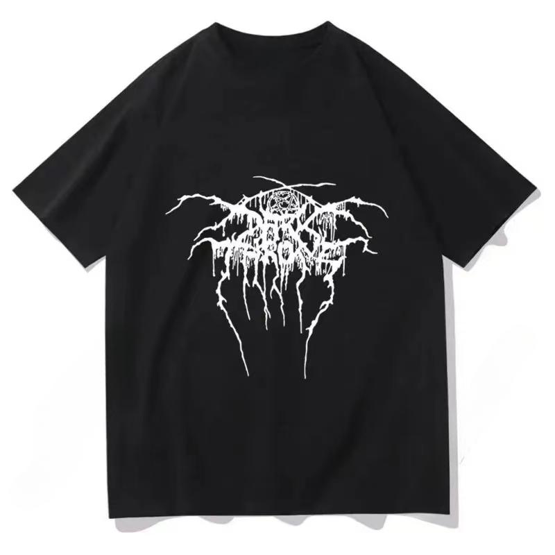 Hip Hop Oversized Playboi Carti Punk Is Not Ded Opium Saves Lives Print Tshirt Men  Casual Loose T Shirt Men's Black Tees