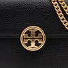 Tory Burch Olivia Flap Pebbled Leather Chain Shoulder Bag Mini Women Shoulder Bag Black 141659-001
