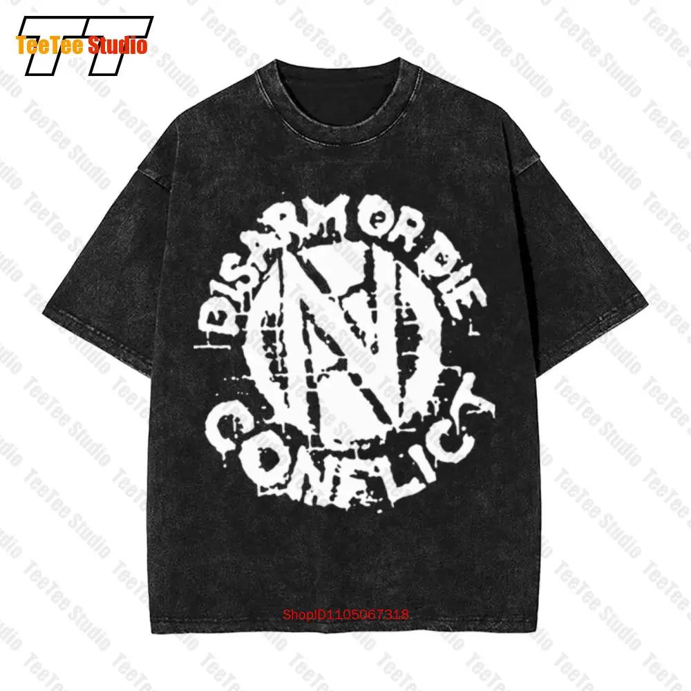 Conflict Band Hardcore Punk Rock Ska Anarcho Disarm Or Die Vintage Oversized T-Shirt I4AA