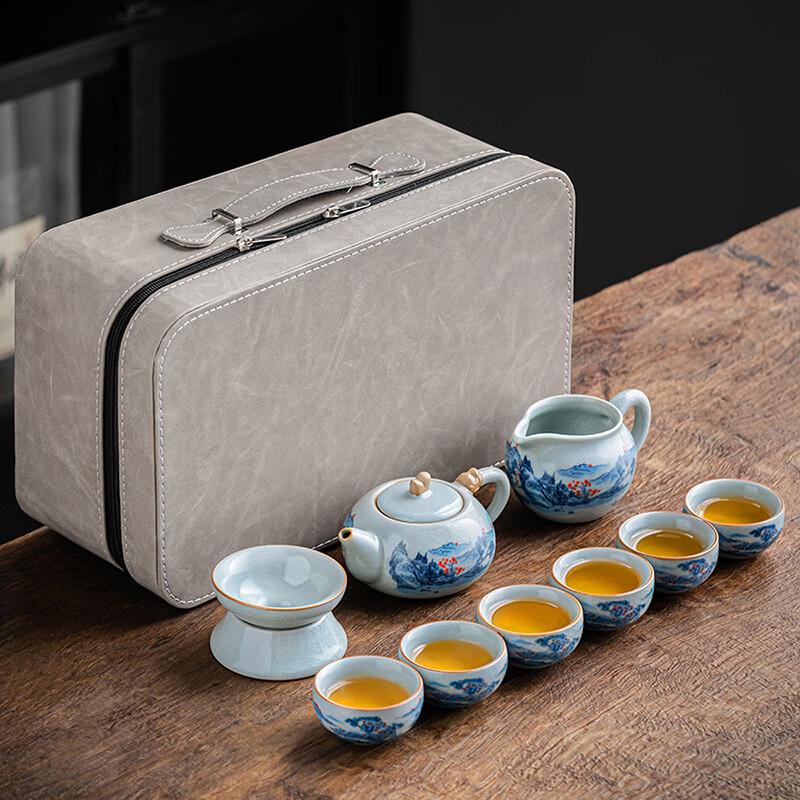Lainuo Celadon Ru Kiln Auspicious Tea Set