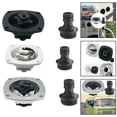 Water Inlet Filler Cap, Wall Mount ,Trailer Fill Dish ,RV Water Fill Inlet Built In Water Stop Valve For Caravans RV ,Marine