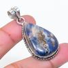 Natural Sodalite Gemstone Handmade 925 Sterling Silver Pendant 1.77" AP-15141
