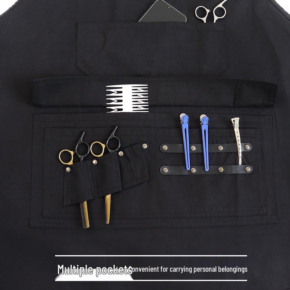 Waterproof Stain-Resistant Barber Apron with Custom Logo for Hair Salon Work