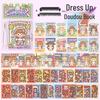 Little Mochi Dress-Up Sticker Book: Girl's Toy, Quiet Book, Birthday Gift Set with Scenery Stickers