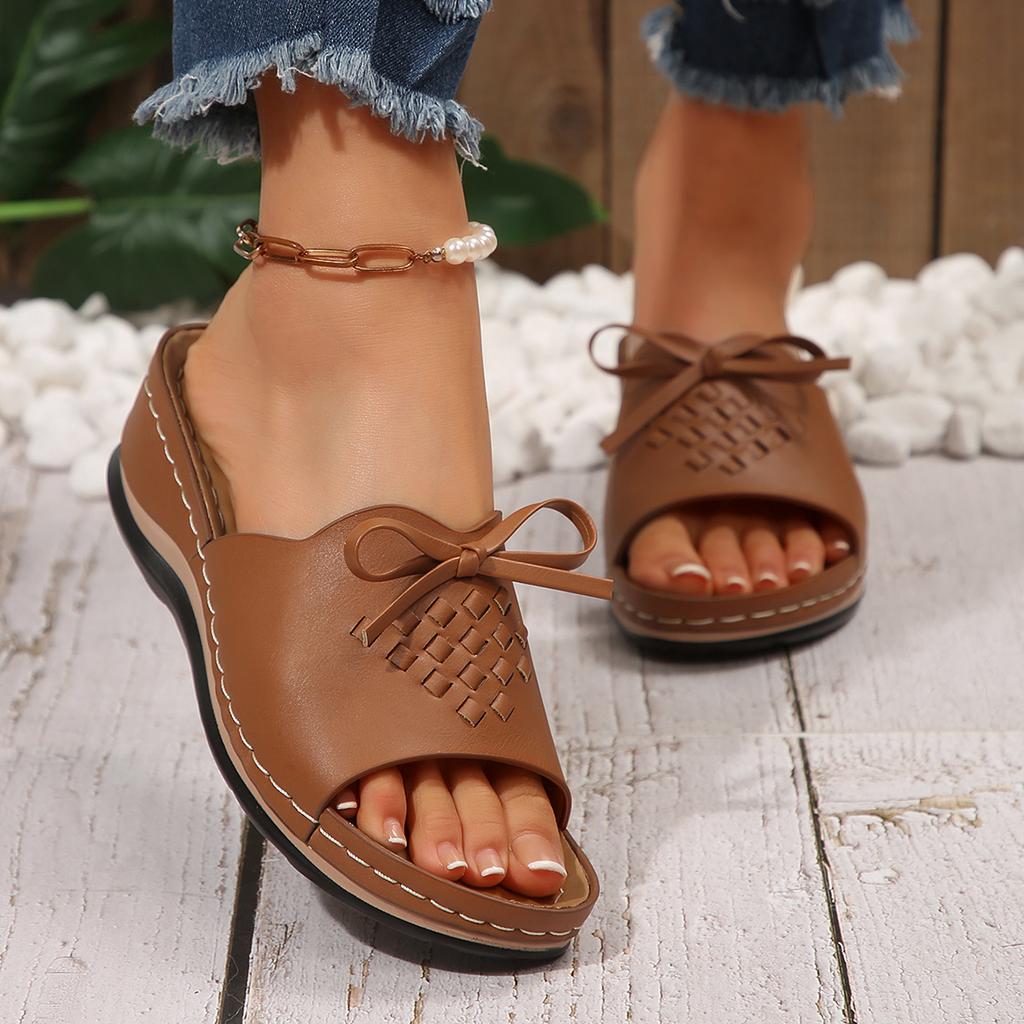 Women Shoes Sandals Summer Party Walking Shoes Slip On Sandals Ladies Wedge Shoes Woman Casual Female Footwear Slippers