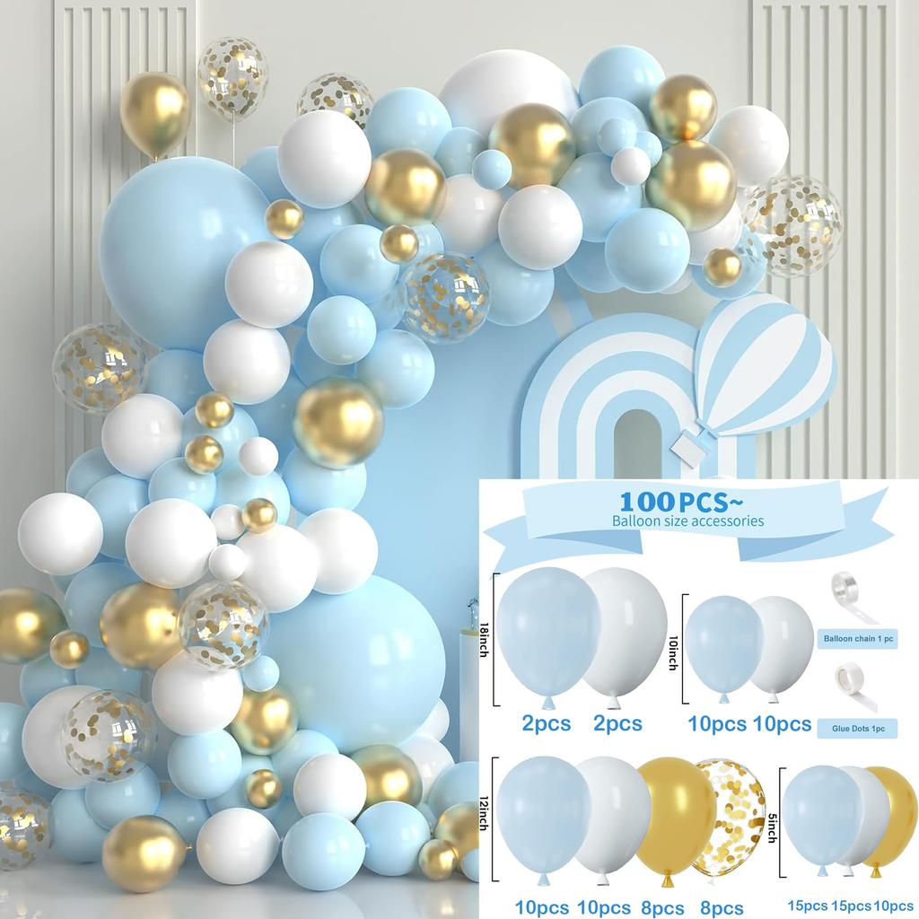 89Pcs multi-color latex balloon set suitable for birthday parties, weddings, Valentine's Day party decoration