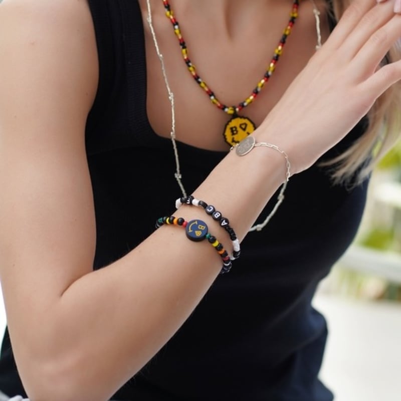 BONBEAU Mono Smile Initial Bracelet Set (2 Types)