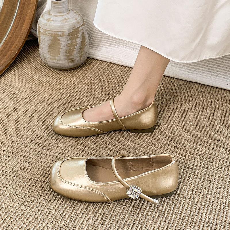 French Temperament Mary Jane Shoes Women's New 2025 Fashion Temperament Fairy Style with Skirt Shallow Mouth Evening Shoes