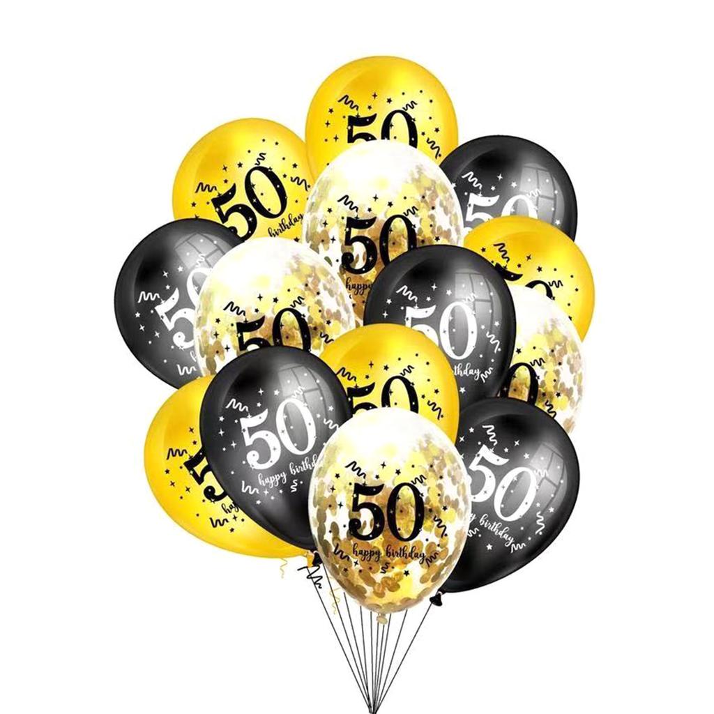 30-80 Old Birthday Background Decor Birthday Banner Hanging Poster Flag 50th 60th 70th Latex Balloon Bunting Garland Anniversary