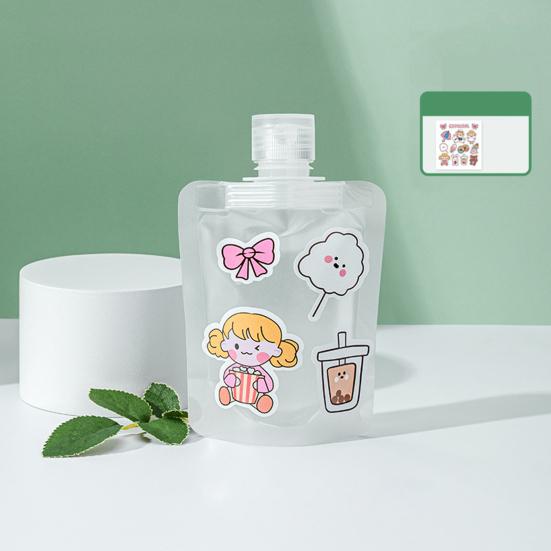 5 pezzi set di sub-imbottigliamento da viaggio sacchetti di imballaggio trasparenti a tenuta stagna nessun odore shampoo usa e getta lavaggio del corpo crema per il viso lozione borsa di stoccaggio portatile