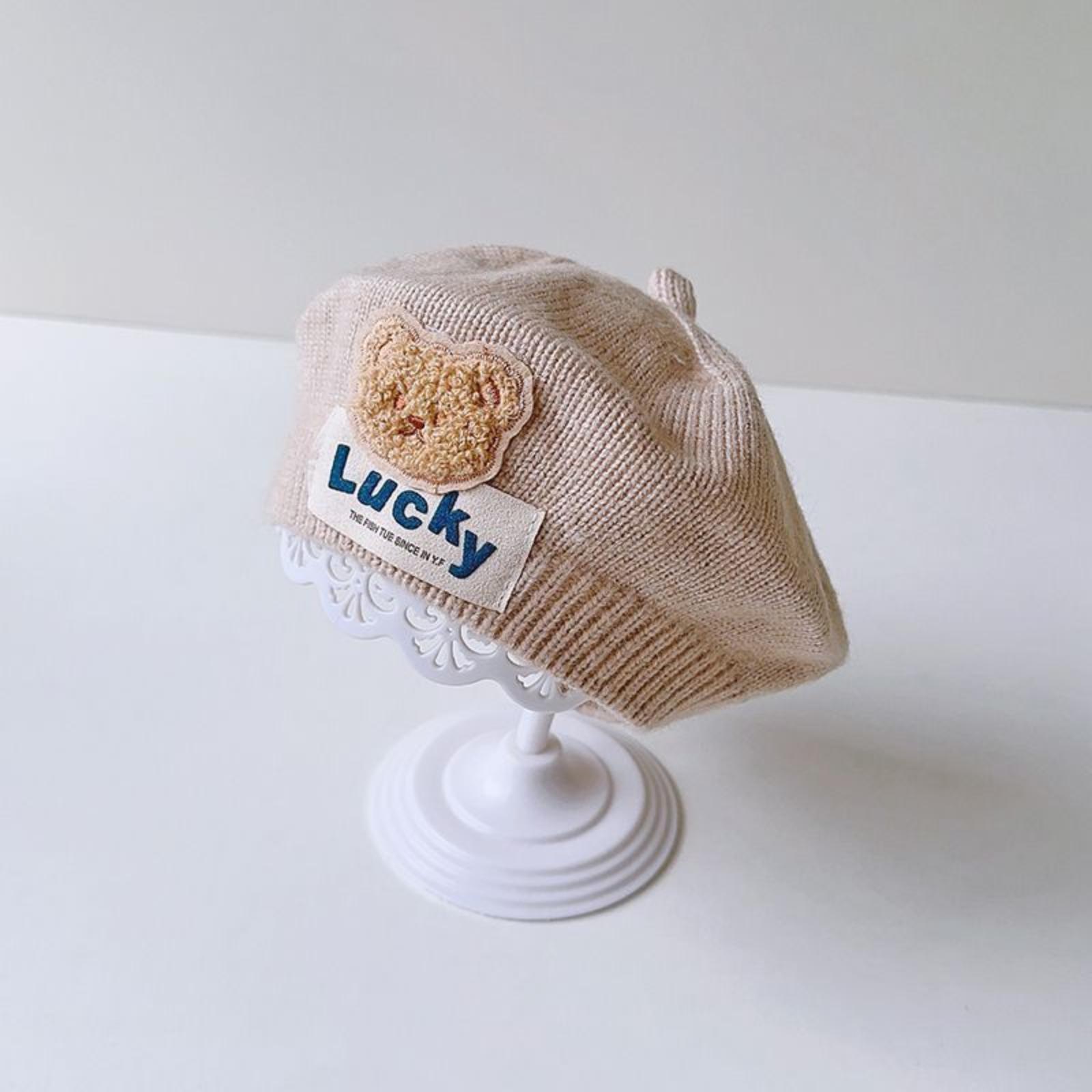 Зимняя детская милая вязаная беретка с цветком, шерстяная шапка One Size