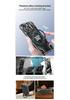 Magnetic Rotating Stand Case for iPhone 15 Pro Max and iPhone 14: Transparent Battle Armor Design