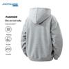 JEANSWEST Men's Autumn/Winter Heavyweight Cotton Blend Hooded Cardigan Sweatshirt