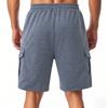 Men's Casual -color Sportswear Shorts, Men's Multi-pocket Drawstring Shorts