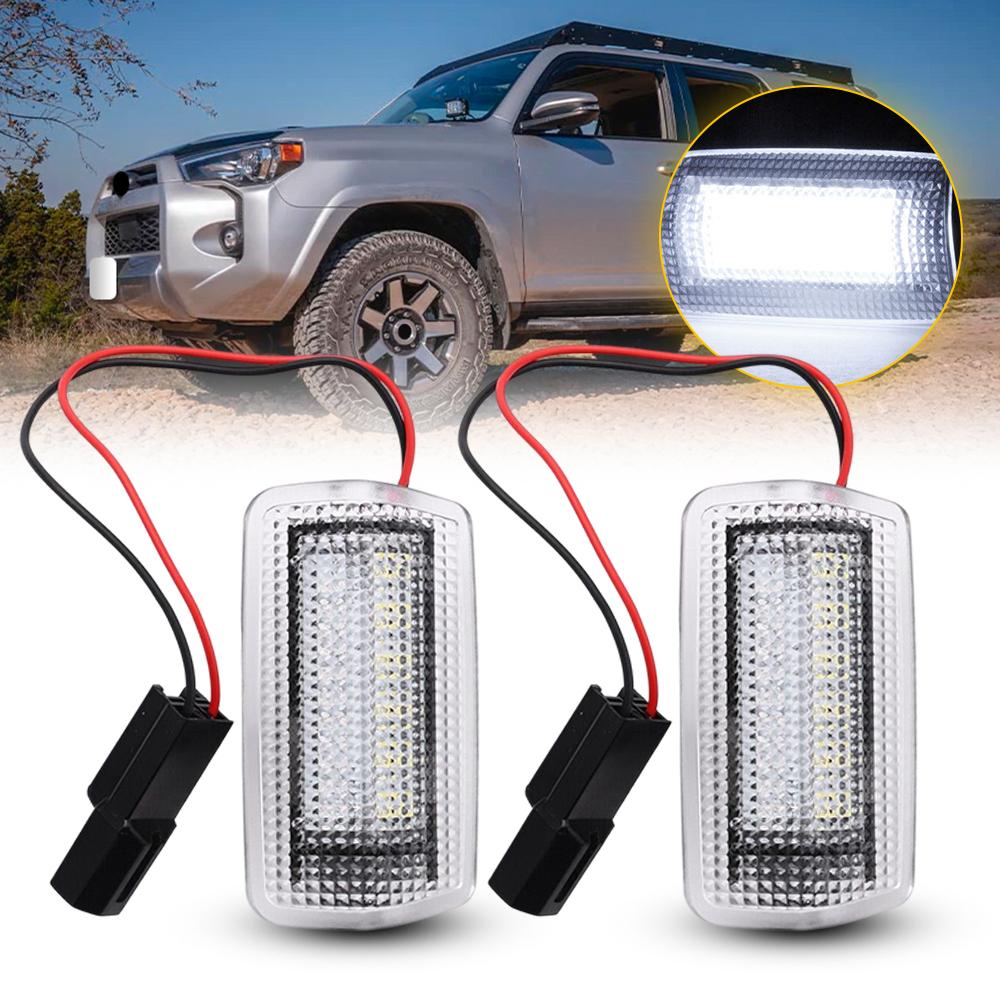 2X LED Side Car Door Light Lamp Bulb For Toyota Camry Tundra Venza 4Runner Avalon Mirai Tundra Lexus IS ES GS RC LS RX Series
