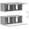 Wall Mounted TV Cabinet Set 4 pcs Grey Sonoma Wood Based Material