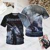 New Metal Rock Band Megadeth Skull 3d Print T-shirt Men Women Fashion Street Sports Short Sleeve Tops Tees Men Clothing Music