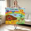 1PC Hey Duggee Custom Name Patterned Flannel Blanket Suitable For All Seasons for Home Decor Warmth and Comfort Gifts Holiday Present