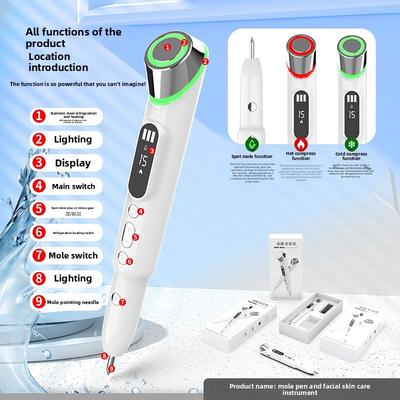 Home Import Instrument Red and Blue Light Beauty Pen Convenient Skin Beauty Device Hot and Cold Sweep Spot Mole Beauty Device