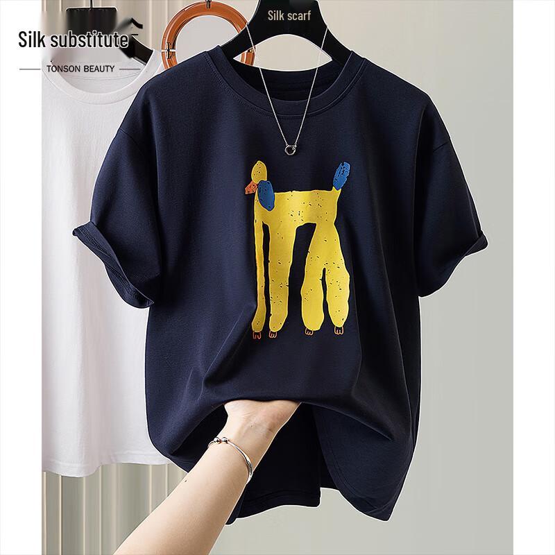 Silk Cypress Women s Cartoon Print Short Sleeve T-Shirt S