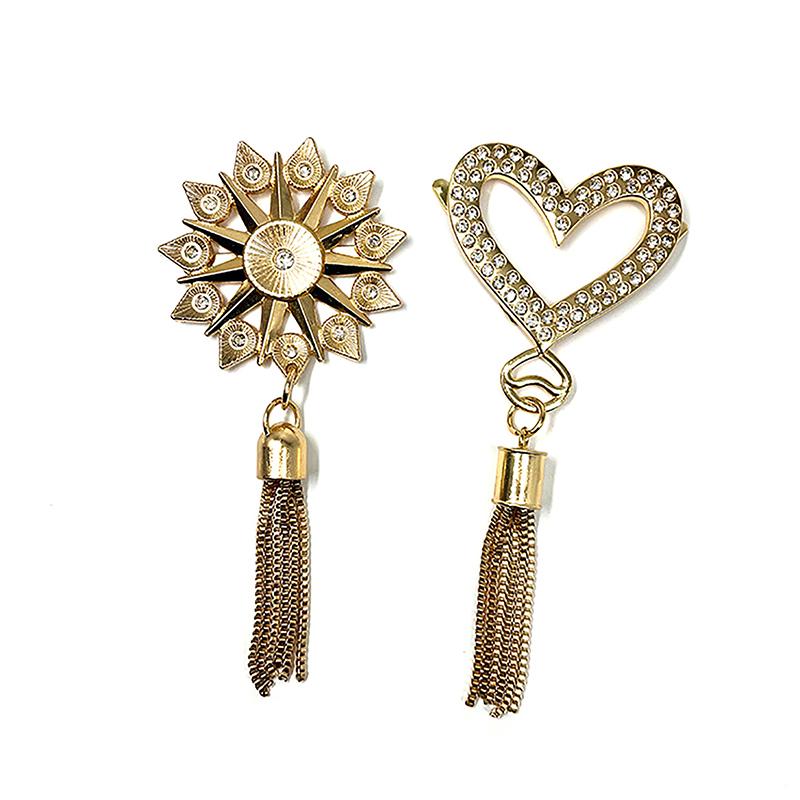 Diy Exquisite Metal Buckle Clasp Bag Purse Hat Decor With Tassel Hardware Leather Craft Woven Bag Accessories Bag Pendant