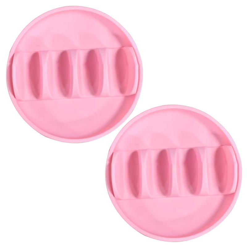 Silicone Taco Serving Tray Set of 2 Multi-Slot Non-Slip Holder for Soft Hard Tacos Dishwasher Safe Kitchen BBQ Versatile Plates