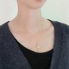 Heart Cross Zircon Pendant Necklace Delicate Clavicle Chain Fashionable Women Jewelry Accessory