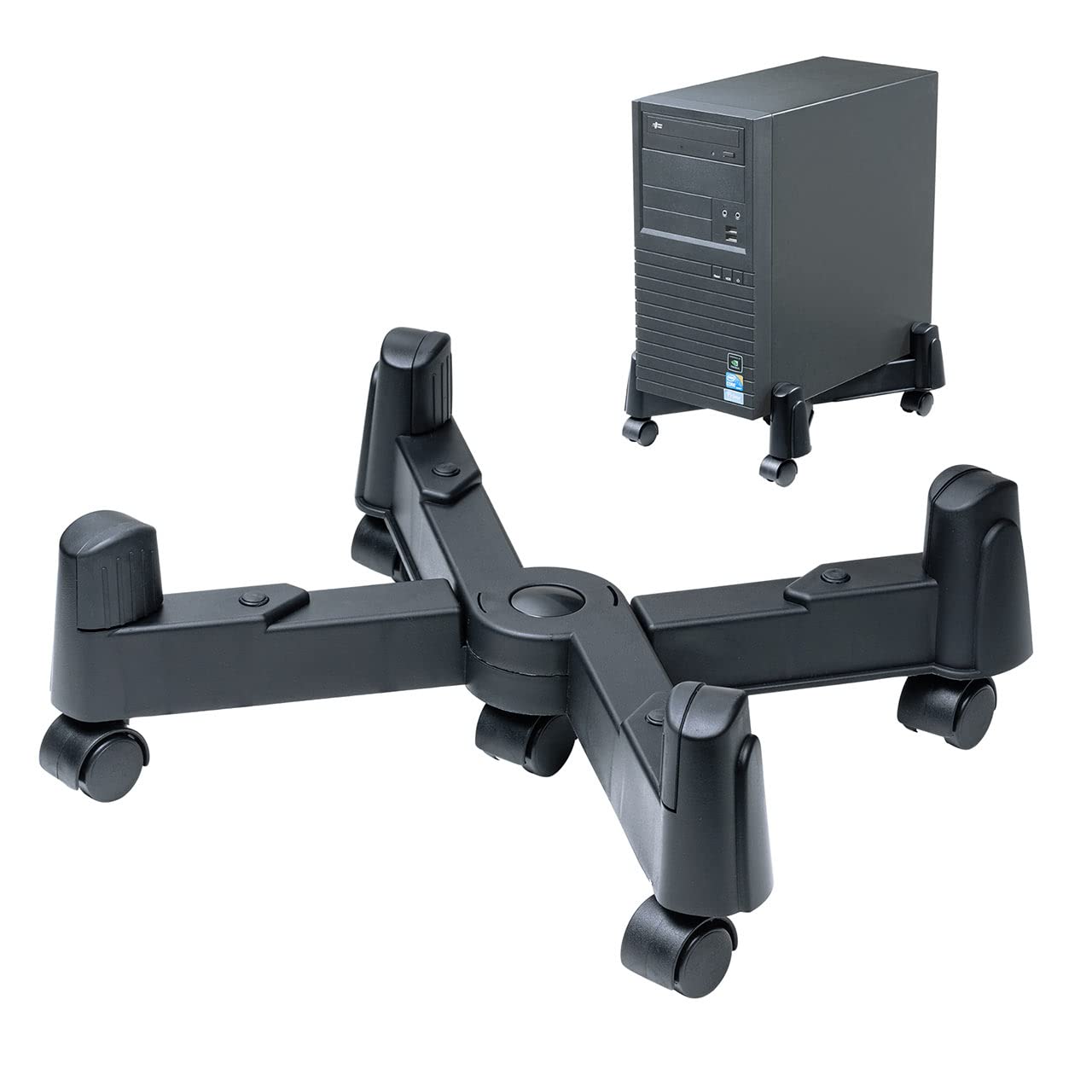

PC CPU for Desktop with Fits Widths Stepless E-Supply Stand, Stand, Computers, Casters, 7-25cm, Dust-Proof, Adjustment, EEX-CST01BK