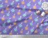 Soimoi Tela de Crepé de Poliéster Morado Estampado Floral de Crisantemo con Hojas y Botones Tela Estampada por Metro 42 Pulgadas