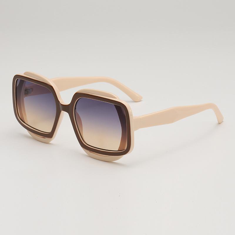 2025 New Polygonal Fashion Sunglasses Retro UV400 Sunshade Sunblock for Women and Men Street Shooting Driving Riding Eyeglasses