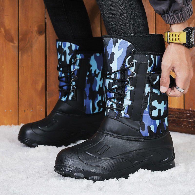 Winter Boots for Men New Male Boots Waterproof Shoes for Men Outdoor Activities Fishing Shoes Snow Working Designer