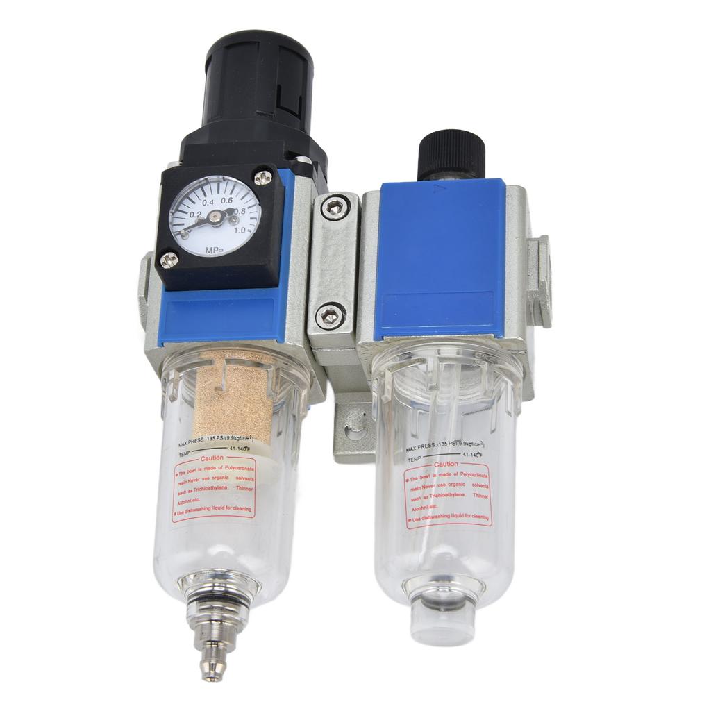 Air Compressor Flow Filter Pressure Regulator Lubricator Combination Water Oil Separator