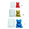 Creative Bear Silicone Candle Mold Flexible Silicone Bear Shape Mold for Easy Demolding Handcrafts and DIY Projects