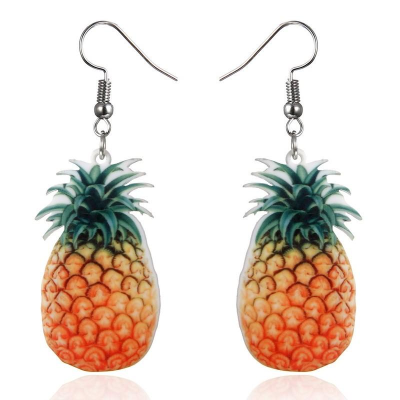 Acrylic Fresh Fruit Earrings Decorations For Women Trendy Jewelry Accessory