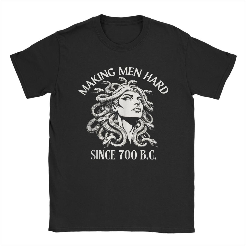 Medusa Making Unisex Hard Since 700 BC Greek Mythology Funny Unisex T Shirt Vintage Tees Short Sleeve TShirts Cotton Plus Size Tops