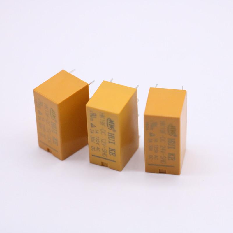 5PCS Mini Power Relay HK19F-DC5V-SHG HK19F-DC12V-SHG HK19F-DC24V-SHG Coil DPDT 8 Pin Relays PCB Type HK19F 2NO 2NC Relays 5