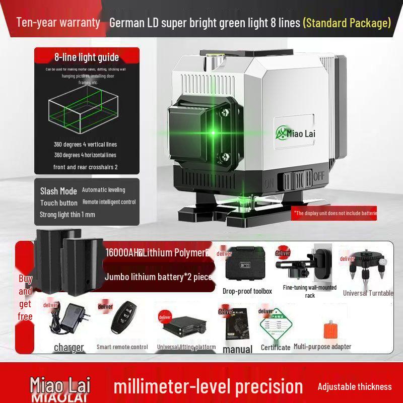 2025 Wysokoprecyzyjny 12-liniowy Projektor Ścienno-Podłogowy Samopoziomujący na Podczerwień