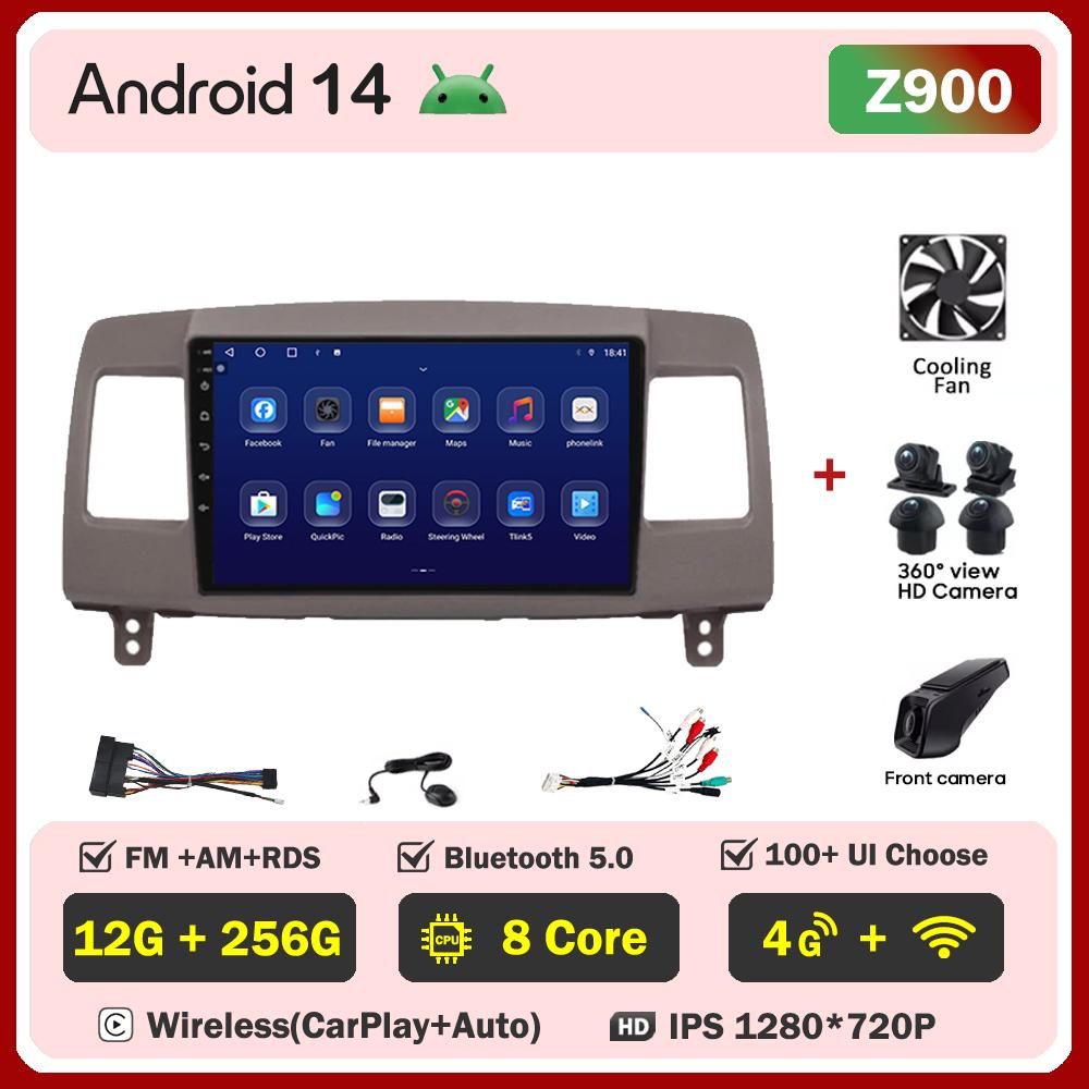Android 14 For Toyota Mark II 9 X110 2000-2007 Car Multimedia Video Player Stereo Head Unit Autoradio Touch Screen GPS 5G Wifi