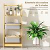 Folding Bamboo Bathroom Shelf with 2 Laundry Baskets Open Shelf Grey